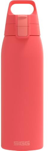 SIGG - Edelstahl Trinkflasche - Shield ONE Watermelon - Für Kohlensäurehaltige Getränke Geeignet - Auslaufsicher - Federleicht - BPA-frei - Outdoor & Fitness - Rot - 1L