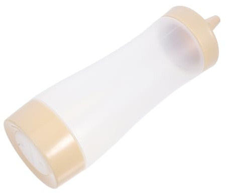 Zerodeko 3 Pezzi Bottiglie per Condimenti da Spremere Beige Dispenser per Salse e Facili da per Bbq e Uso Antigoccia e Controllo Versamento