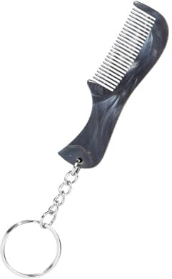 Pettine portatile per barba e baffi con portachiavi tascabile per trattamenti per il viso e styling raddrizzatore barba e baffi pettine