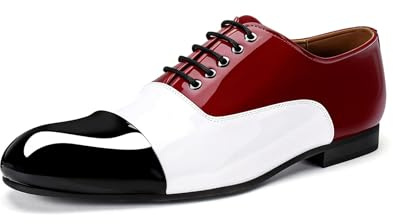 YFFUSHI Oxford Homme en Cuir Verni Chaussure Ville pour Costume Mariage