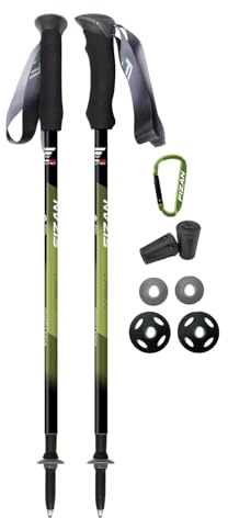 Fizan Compact 3 Trekking Poles – 5.6 oz Ultralight, Backpacking, Thru Hiking Poles, Adjustable, Collapsible, Customized Fit, EVA Grips, Aluminum Walking Sticks (Compact 3 / Pink)