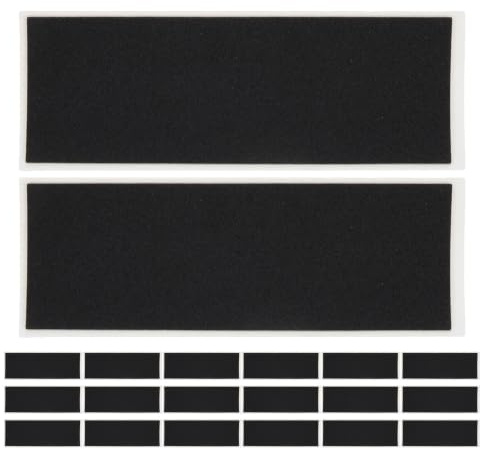 Healeved 24 Unidades de Cinta Antideslizante para patineta de Dedos - Pegatinas Negras Autoadhesivas Antideslizantes para patinetas de Dedos - Láminas de Espuma de Repuesto para Tablas de