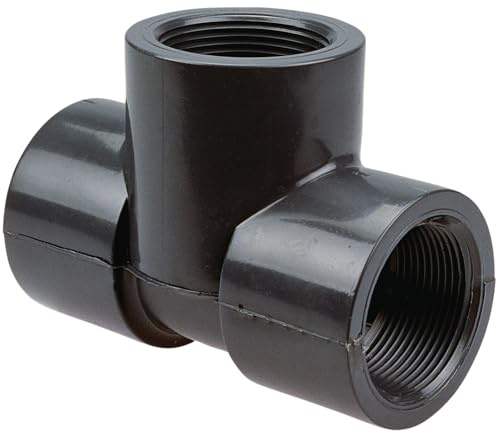 NIBCO Fig No U4512-3-3, 1/2 in. PVC Threaded Tee, Schedule 80, Threaded
