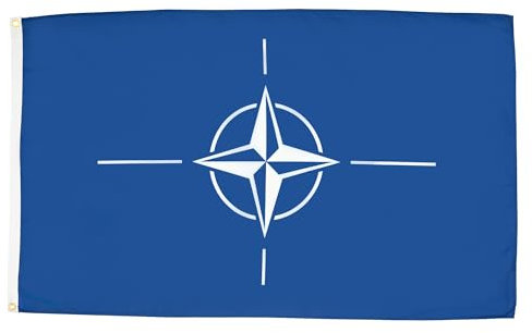 BANDIERA OTAN 90x60cm - BANDIERA ORGANIZZAZIONE INTERNAZIONALE 60 x 90 cm - AZ FLAG