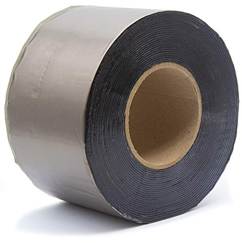 Bitumenband Reparaturband 200mm x 10 Meter, Farbe Blei - Klebeband für Risse & Fugen, Dichtungsband gegen Wasser und Feuchtigkeit, selbstklebend, Dach und Schornsteindichtung