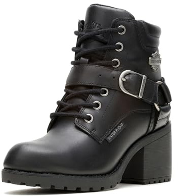 Harley-Davidson Women's Howell 5 Waterproof Motorcycle Boots, D84664 (Blk, 7.5)