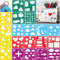 Qpout 20pcs Geometrische Schablonen für Kinder, Schablonen Geometrische Formen, Schablonen für Kinder Zum Malen, Kreis Dreieck Quadratische Liebe Herz Malerei Schablone, Kinder Zeichnung Werkzeuge