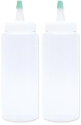 ScrapCooking - Lot de 2 Flacons Squeezers 180 ml - Pour Sauces Chocolat Ketchup Moutarde Vinaigrette Glaçages - Idéal Crêpe Art & Pancakes - Plastique Alimentaire Flexible - Bouteille Cuisine - 5164