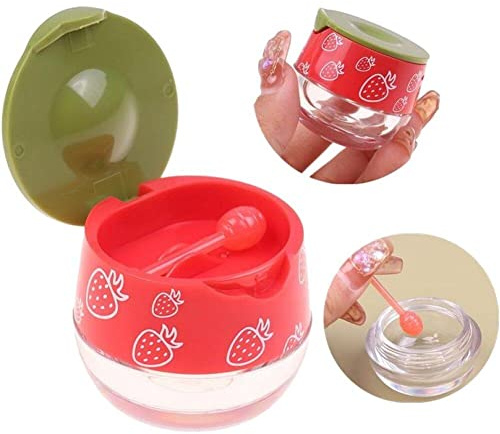 Case De Contenedor De Lápiz Labial De Fresa Linda Botella De Lápiz Labial Mini Recipiente Cosmético Vacío para Máscara De Labios Corrector De Balón De Labios 6