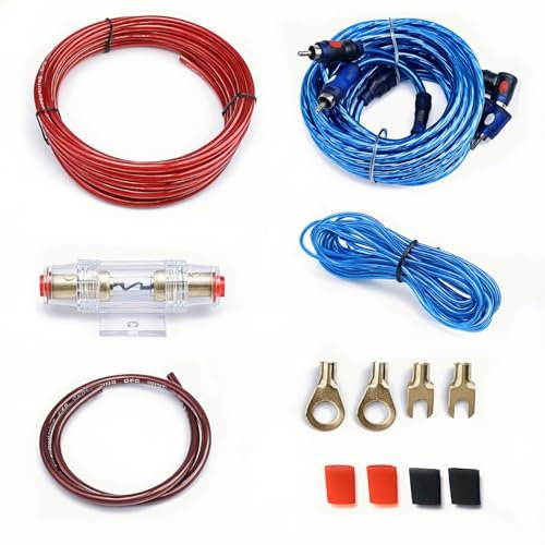 10GA Kfz Verstärker Kabelsatz Auto Verstärker Kabel Set, Verstärker Endstufe Kabel 1500w Car Audio Wire 4,5 m Stromkabel Installations-Set Verstärker Endstufe Kabel