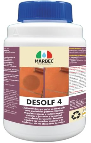 MARBEC DESOLF 4 250GR Quitamanchas para la eliminación de las manchas de los vasos y de la humedad ascendente sobre barro, piedras y materiales de piedra