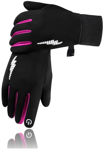 Duoyeree Kids Winter Gloves Warm Touchscreen Windproof Water Resistant Soft Lining Cycling Skiing Gloves for Boys Girls