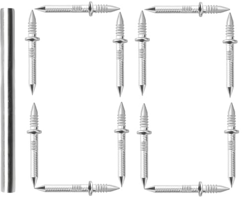 Clavos De Zócalo De Doble Cabeza | Clavos Sin Costuras Para Madera 100 Piezas | Tornillos Invisibles Seguros Con Herramienta Para Paredes De Hormigón Marcos De Cuadros Muebles Sofás Y Bases De Cama
