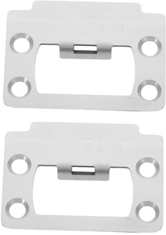 Luxshiny 1 Ensemble Plaque de Renfort Inoxydable pour Gâche de Porte Protection de Serrure de Vis Longues Vis Courtes