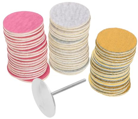 DECORNIJIA 60pcs Sandpaper Discs for Nail Drill with Self-Adhesive Emery Film Pads 25mm Replacement Foot Files Discs Portable Design for Home Use and Removing Dead Skin