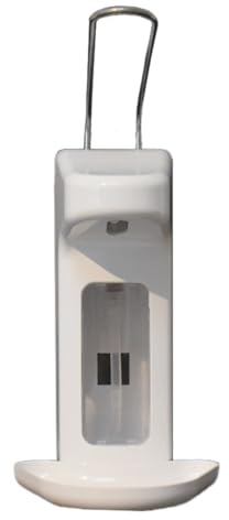 Hygiene365® Desinfektionsspender SD2005, Armhebelspender manuell für 500 – Eurospender, nachfüllbar (Weiß mit Alu)