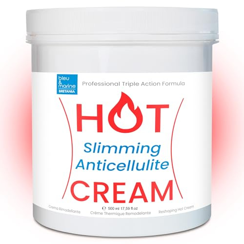Crema Anticelulitica Efecto Calor Quema Grasa, Reductora y Anticelulitis con Efecto Reafirmante y Detox. Tratamiento Profesional con Aparatología y en Casa Hombre y Mujer - 500 ml