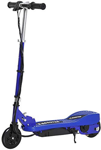 HOMCOM Kids Electric Scooter, 5.5 Inch Foldable Kids Scooter for Ages 7-14, 120W Motor, Up to 12km/h, 10km Range, Adjustable Height, Blue