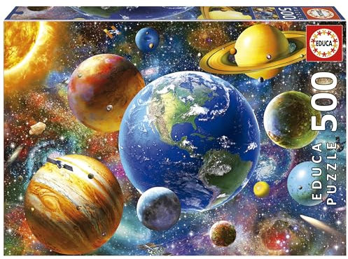 Educa - Puzzle 500 Teile für Erwachsene | Sonnensystem, 500 Teile Puzzle für Erwachsene und Kinder ab 11 Jahren, Planeten, Weltall, Space (18449)