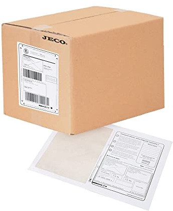 Jeco - Lot de 1000 feuilles A4 avec étiquette autocollante Chronopost Colissimo intégrée 190 x 110 mm souche détachable prédécoupée micro perforations