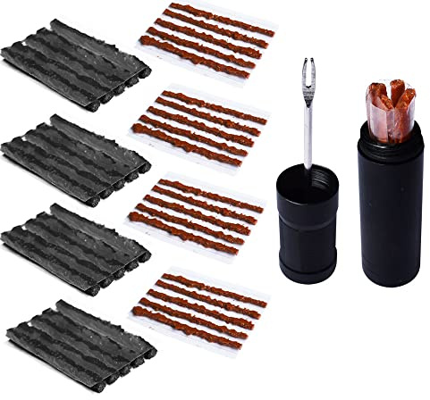 Albedel Cykel slanglösa däck däckreparationssats pluggproppar verktyg reparera däck fixerar platt punktering MTB och väg mountainbike +45 remsor (20 x 1,5 mm + 5 x 2,5 mm + 20 x 3,5 mm)