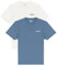 Wrangler Men's 2PACK Sign Off Tee Captains Blue T-Shirt, Medium