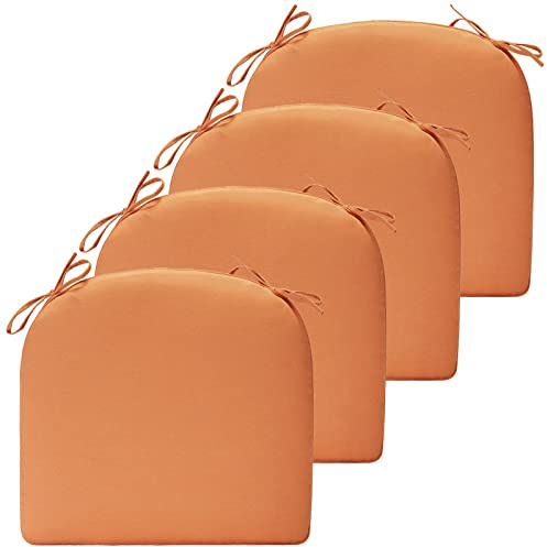 JMGBird Outdoor Chair Cushions Set of 4, Patio Cushions D16xW17 Inch with Ties, Outdoor Chair Pad for Patio Furniture