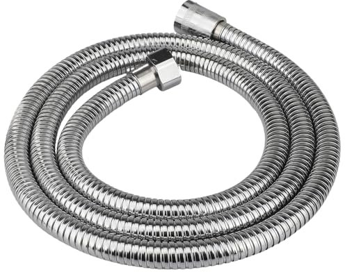Duschschlauch 1,5m, Brauseschlauch mit Anti-Verwicklungs- und Anti-Biege-Design, Dusch Schlauch flexibler Chrom-Duschschlauch, druckbeständiges Edelstahlmaterial