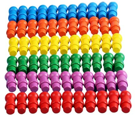 rockible Dama da 66 Pezzi, pedine Multicolori, Pezzi di Legno da Gioco da Tavolo, Pezzi di Dama Cinese per da Tavolo