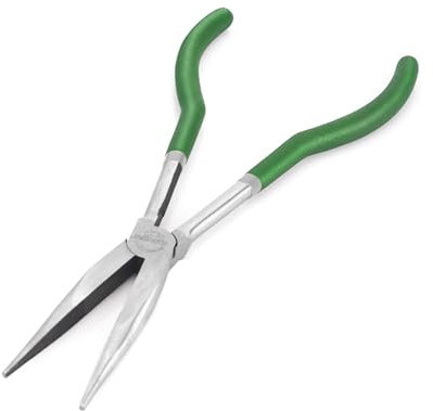 Alicates de punta de aguja, alicates de mango extendido, alicates de punta de mango extralargo, alicates de punta de aguja con mango antideslizante para reparación