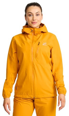 RevolutionRace Vector 2L Jacket Dam, Vattentät och Vindtät Regnjacka för Vandring, Golden Yellow, M