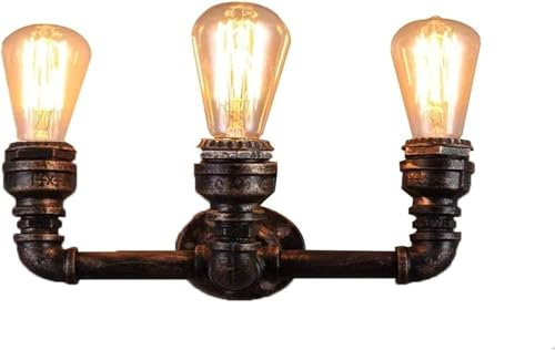 Lampada da parete industriale da parete europea, illuminazione Compatible with decorazione da parete in stile punk a vapore Compatible with l'industria delle tubature dell'acqua in metallo, illuminazi