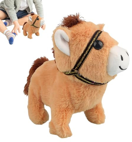 Flkiglm Peluche électrique en peluche - Poupées douillettes - Pour chambre d'enfant, chambre à coucher, bureau, chambre d'enfant, voiture, canapé, lit, collectionneur, temps de jeu, sommeil, voyage