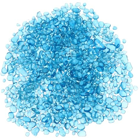 INOOMP Pietre di Vetro Colorate per Acquario Ghiaia Decorativa Pesante e Non Galleggiante Cristalli Delicati Sicuri per Serbatoi di Pesci d'Acqua Dolci e Salmastra per Ambienti Esterni e