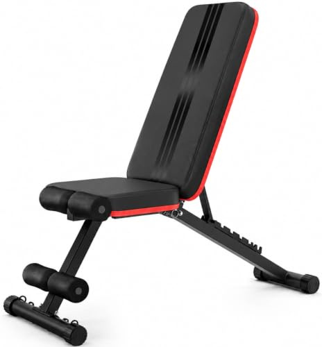 Banc Musculation Pliable - Réglages Multiples 8 Positions - Supporte 300 kg