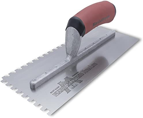 Marshalltown 702SD Square Notched Trowel - Durasoft Handle