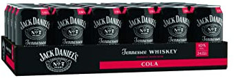 Jack Daniel's Jack & Cola - Whiskey Noten treffen auf klassische Cola - 24 x 0,33L / 10% Vol.