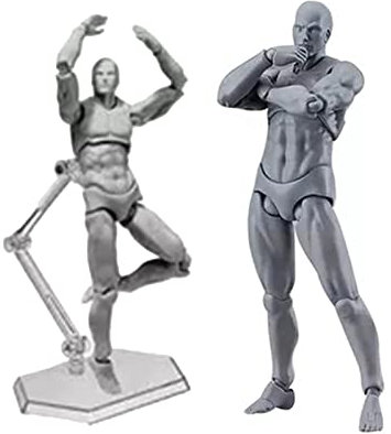 Bewegliche Schaufensterpuppe, Actionfigurenkörper, Anpassbare Posen, Zeichnungsmodell Zum Skizzieren, Zeichnen, Malen (Mann)