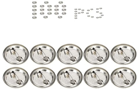 100pcs Blank Pin Button, 25mm Blank Badge Button, Round Safety Badge Emblem Medal Parts Supplies for Handicraft Gifts Souvenirs