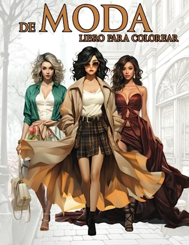 libro para colorear de moda: Para adultos y adolescentes: 50 trajes hermosos y elegantes para colorear. Relájate con vestidos modernos y accesorios de moda.