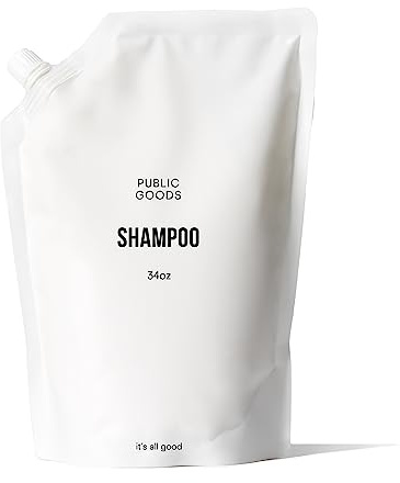 Public Goods Shampoo for Women & Men | Natural Gentle Shampoo to Cleanse & Nourish All Hair Types | Made with Organic Essential Oils | Sulfate & Paraben Free | Vegan | Made in Canada | 34 Fl Oz Refill