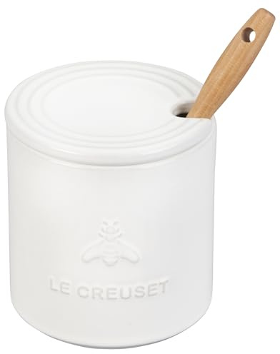 LE CREUSET Stoneware Honey Pot, 14 oz., White