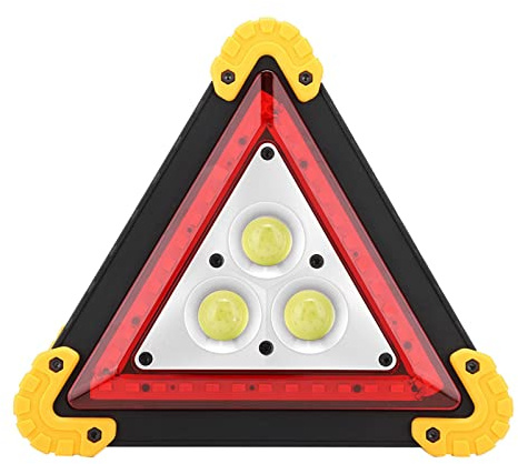 Segno Triangolare, 30W Multifunzione Auto Triangolo di Emergenza Segno di Arresto con Luce di Avviso a LED Rosso Triangolo di Sicurezza Segnale di Avvertenza per il Veicolo