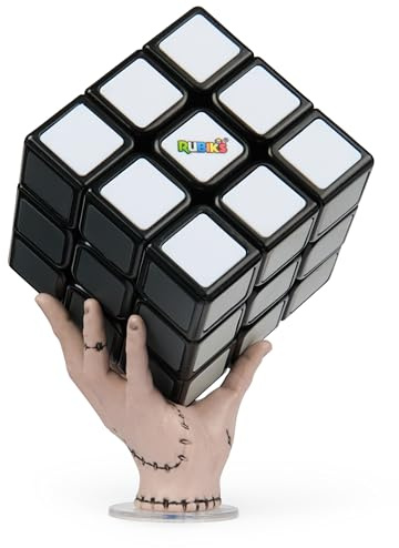 Cubo di Rubik, cubo Mercoledì in scala di grigi della serie di successo Mercoledì, gioco tattile e rompicapo da risolvere, per adulti e bambini dagli 8 anni in su