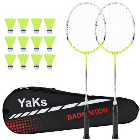 YAKS 3U Ful Carbon Professional Uitra Light High Elastic Adult Student Training Badminton Racket Set Durable Type