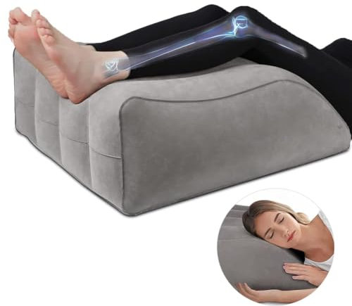 wllqinte Beinerhöhungskissen, Aufblasbare Keilkissen, Venenkissen, Beinauflage Keilkissen Stützkissen für Knie, Beine, Komfort Beinkissen zum Schlafen - Atmungsaktiv Waschbar Hypoallergen 63x50x24cm
