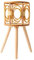 FewNvWa Rattan Korb Boden Pflanzer Blumen Behälter Display Blumentopf Korb Pflanzer Pflanz Korb mit Stand für Restaurant Bar Cafe, Mehrfarbig, Gesamthöhe 41 cm