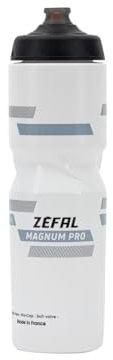 ZEFAL Magnum Pro Bidon Bicicleta Premium - Botella Bicicleta, MTB y Deporte sin BPA - Accesorios Bici - Bidón de Bicicleta de Gran Capacidad - Tapón de Silicona Impermeable - 975ml, 92g, Blanco/Negro