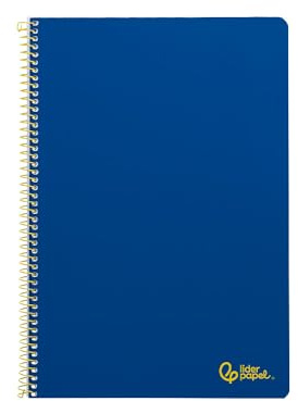 Spiral anteckningsbok Liderpapel a4 smart mjukt omslag 80h 75 gr randig horisontell enrand mörkblå marginal