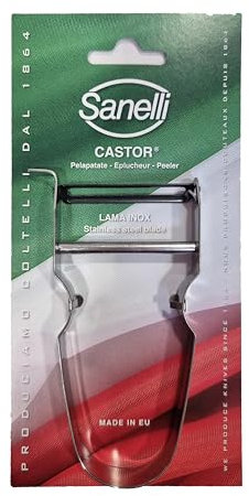 Sanelli Pelapatate professionale Castor in Acciaio Inox, Lama INOX